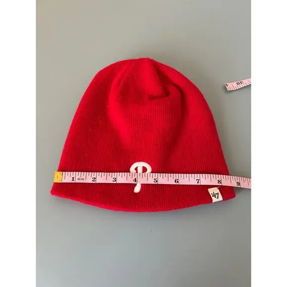 '47 Brand Philadelphia Phillies red knit beanie one size - Picture 6 of 7